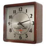 Unusual Western Union Electric Wall Clock