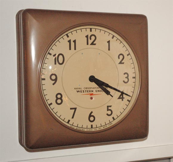 Western Union Electric Wall Clock
