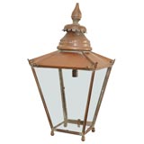 Antique Copper Street Lantern as a Table Lamp