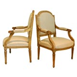 Pair Fauteuils in the Louis XVI Style
