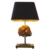 Table lamp with Petrified Wood