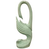 C. 1950 Aqua Fiberglass Swan