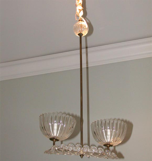Small two candle Murano Chandelier
