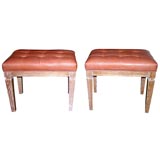 Jacques Adnet cerused stools