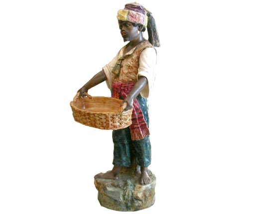 Majolica Black-a-moor Statue