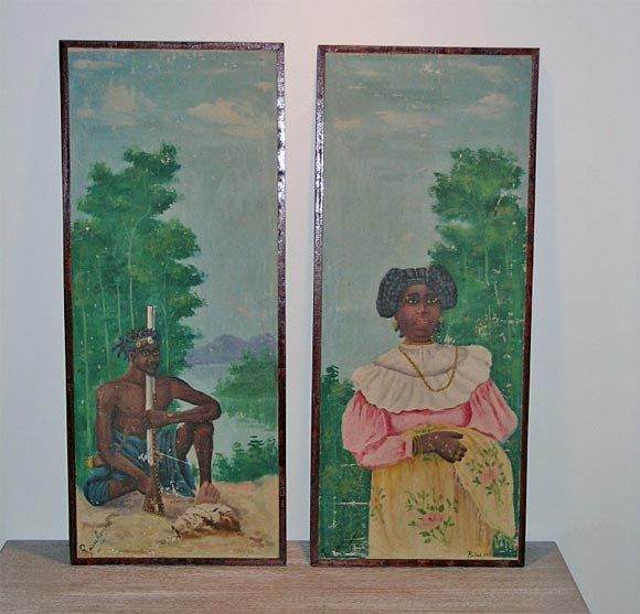 Pair of Haitian paintings