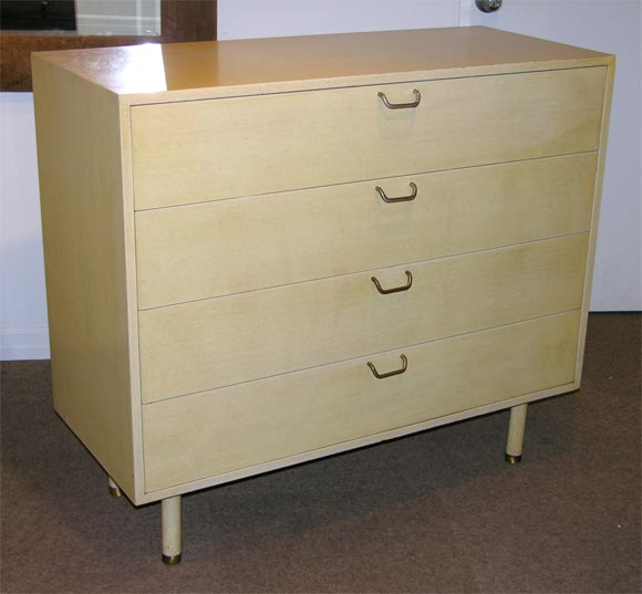 Pair of Chests in Pickled Mahogany designed by Harvey Probber