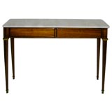 Vintage Jansen console with white marble top