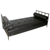Exeptional leather Daybed by Jacques Adnet