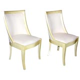 Set of Four Parchment Chairs In The Manner Of Karl Springer