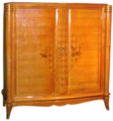 Jules Leleu Bronze-Mounted Satinwood Marquetry Cabinet