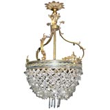 Crystal basket chandelier