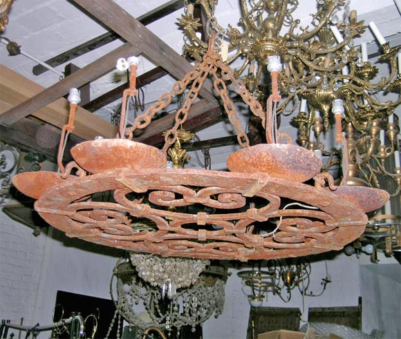 French metal chandelier