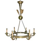 French bronze arrow chandelier