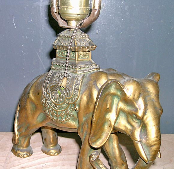 antique elephant lamp 1