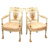 Pair of Empire Arm Chairs