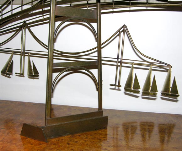 20th Century Curtis Jere bridge sculpture