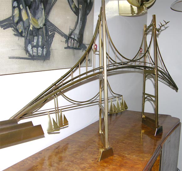 Brass Curtis Jere bridge sculpture