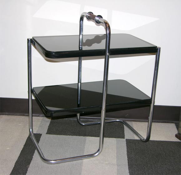 Machine Age Handle Table Designed by Wolfgang Hoffman