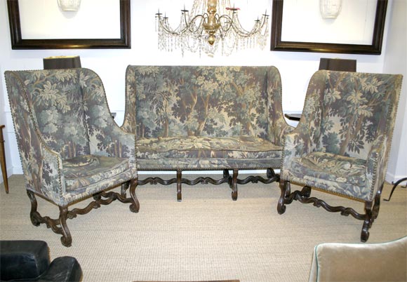 Italian sofa and two chairs