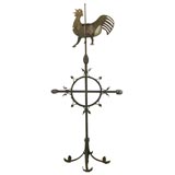 Antique Iron roof finial with rooster