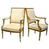 Pair Napoleon III Giltwood Armchairs Pair Napoleon III Giltwood Armchairs