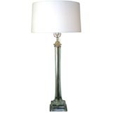 Pair Pressed Glass Table Lamps