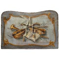 18th Century French Firescreen-Painted Oil on Cancas, Wood Panel 4