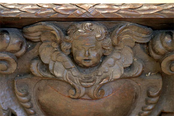 Carved wood angel bracket