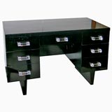 Ebonized Desk with Lucite Pulls