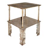 FRENCH CAST IRON TWO TIER TABLE