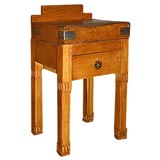 Antique BUTCHER BLOCK ON STAND