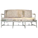 Antique PAINTED 
UPHOLSTERED CANOPE