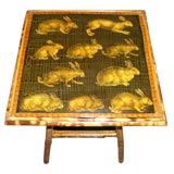 Decoupaged Bamboo Table