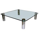 Chrome and Glass Coffee Table