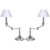 Pair of swivel table lamps