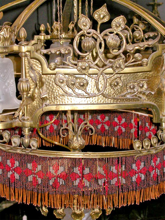 Large Art Nouveau Chandelier. For Sale at 1stdibs