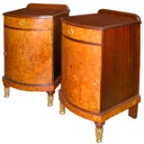 Pr French Marquetry Nightstands