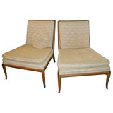 Pair of T.H. Robsjohn Gibbings slipper chairs