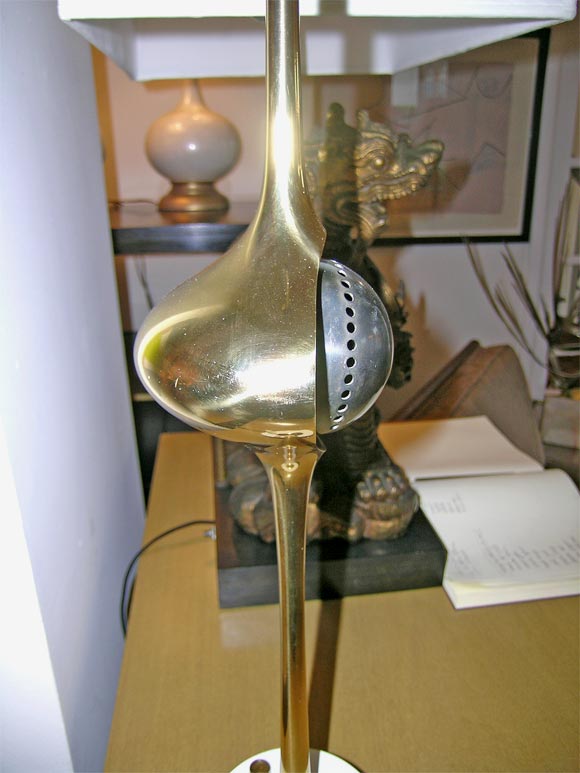 Brass Cobra Lamp by Angelo Lelli for Arredoluce