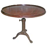 Antique Unusual adjustable piecrust edge table