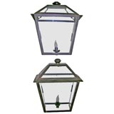 Pair of French Iron Lantern Sconces