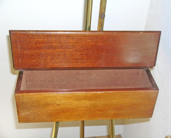 Brass and Mahogany Shaving Stand