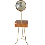 Antique Brass and Mahogany Shaving Stand