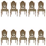 Set of 10 19thc French Dining Chairs