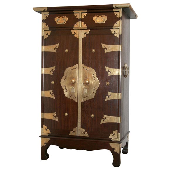 Cabinet of Campherwood and Brass For Sale