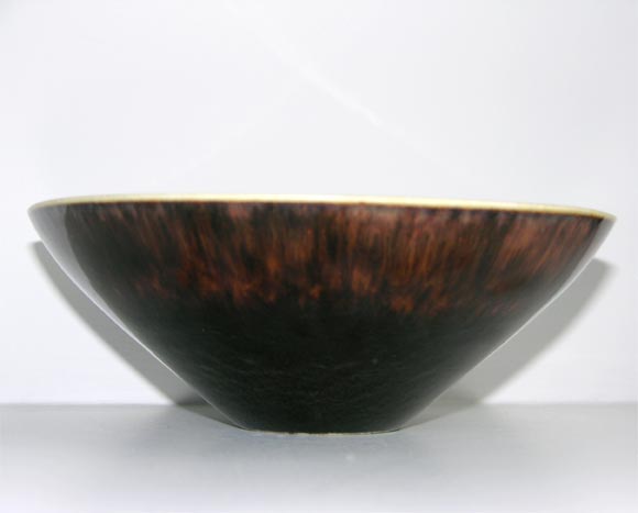 Mid-20th Century Stone Ware Bowl by Carl-Harry Stalhane for Rörstrand For Sale