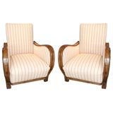 Set of two Art Deco club chairs