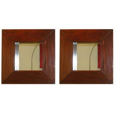 Pair of Mahogany-Framed Mirrors