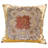 Pillow Made with Antique Beaded Applique